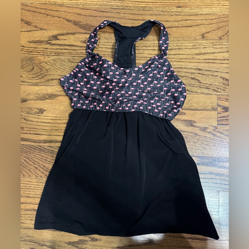 Anthropologie flamingo workout top by onzie